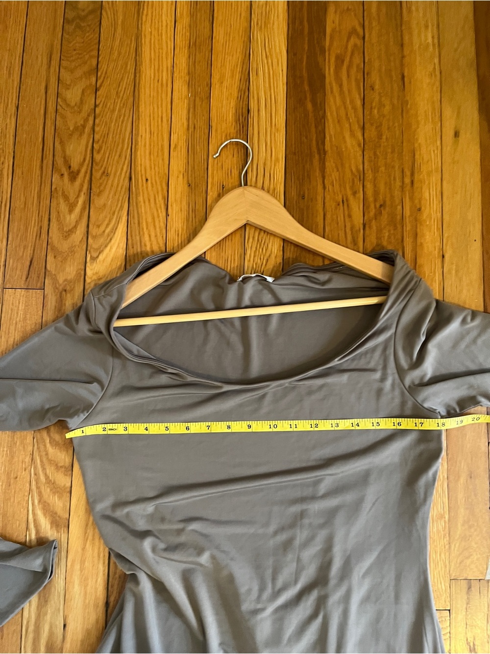 Meshki XXL Brown Long Sleeve Maxi Dress Bum Scrunch - Picture 6 of 8